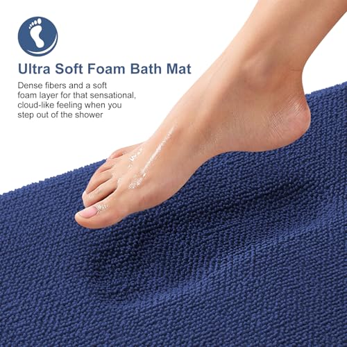 Thick Memory Foam Small Bathroom Rugs Mats 24x16
