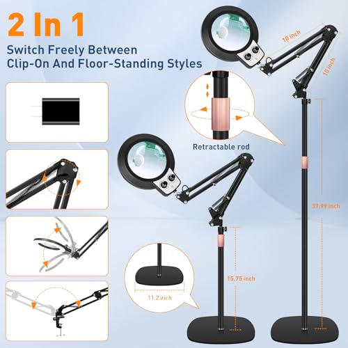 12X 30X Magnifying Floor Lamp