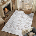 3x5 Moroccan Geometric Entryway Accent Area Rug (15 Sq Ft)