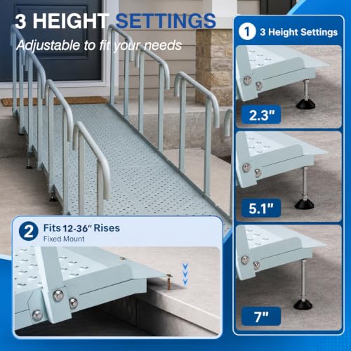 12' Wheelchair Ramp with Handrails