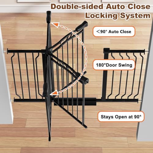 53.1 62.2" Extra Wide Baby Gate for Stairs No Drilling