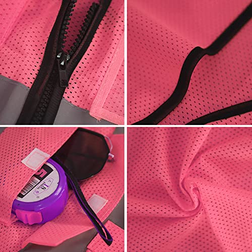 Reflective Safety Vest for Men & Women Mesh High Visibility Vest with Pockets Meets ANSI Standards