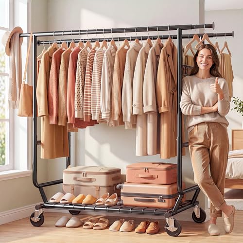 Clothes Rack Heavy Duty Clothing Rack Load 650 LBS Collapsible