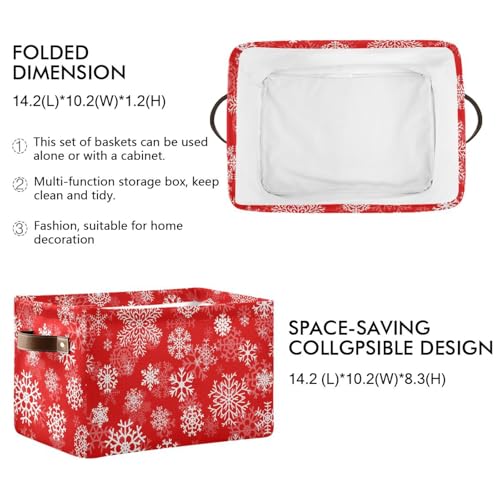 Multi purpose Cube Storage Basket Christmas Snowflakes Organizer Bag