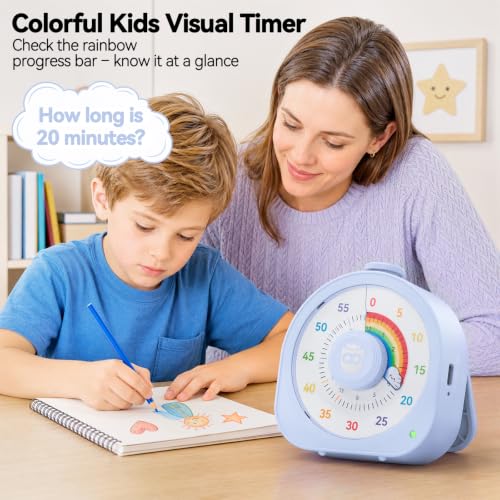 Kids Timer with Rainbow Visual Disk