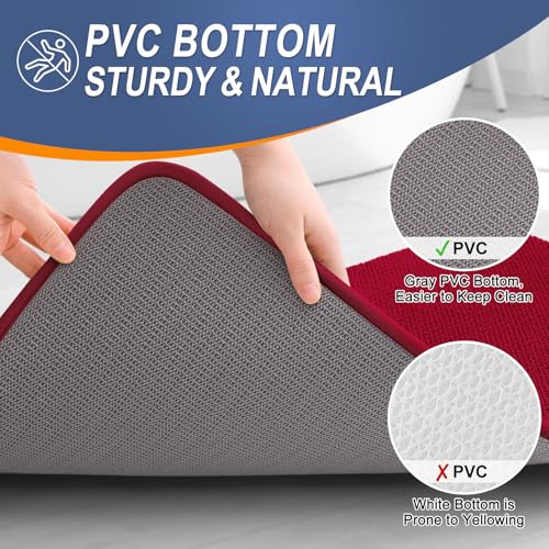 Thick Memory Foam Small Bathroom Rug 24x16
