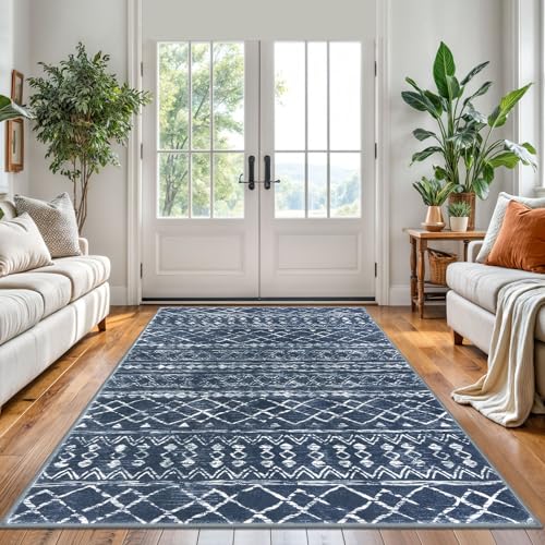 Area Rug 5x7 Navy Blue