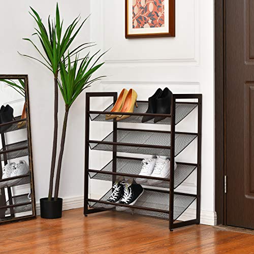 4 Tier Metal Shoe Rack