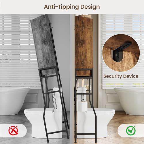 Over The Toilet Storage Cabinet with Metal Stand