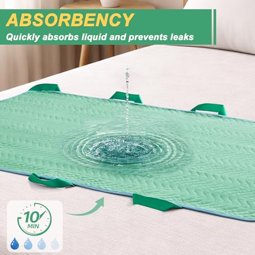 Washable Positioning Bed Pad with 8 Handles