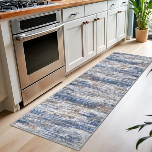 Modern Abstract Washable Rug Runner 2x7 Hallway Runner Rug Non