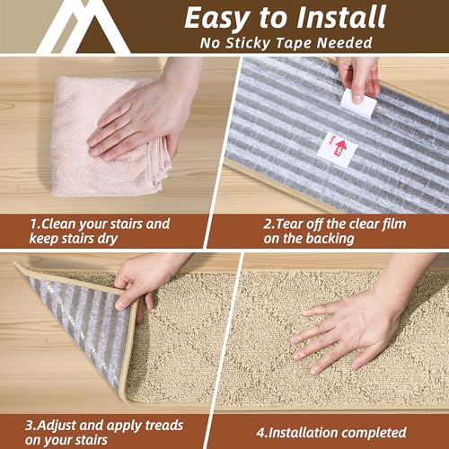 Stair Treads for Wooden Steps Non Slip 9"x28"
