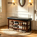 40" Shoe Bench with Leather Cushion