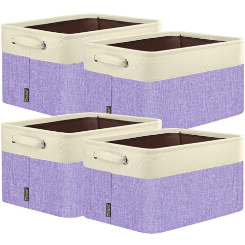 4 Pack Fabric Closet Storage Bins for Shelves (4 Count)