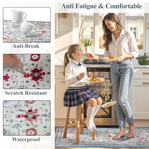 Boho Anti Fatigue Mats for Kitchen Floor 2PCS (2 Count)