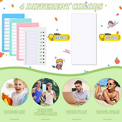 4 Pcs Blank Chore Chart Kids Chore Chart