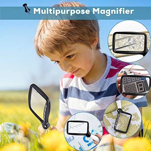 Folding Handheld Magnifying Glass with Light