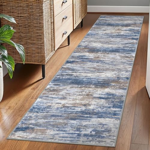 Modern Abstract Washable Rug Runner 2x7 Hallway Runner Rug Non