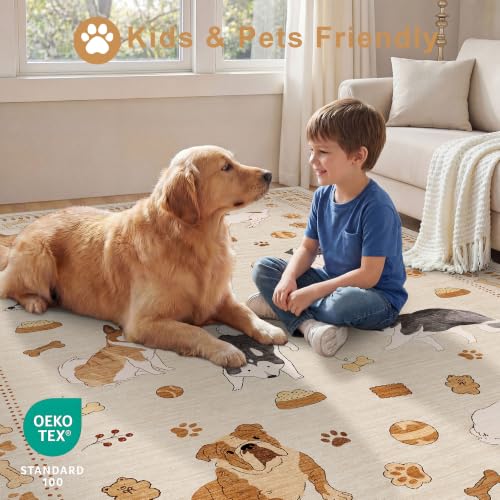 6x9 Washable Dog Area Rug for Living Room Non Slip (54 Sq Ft)