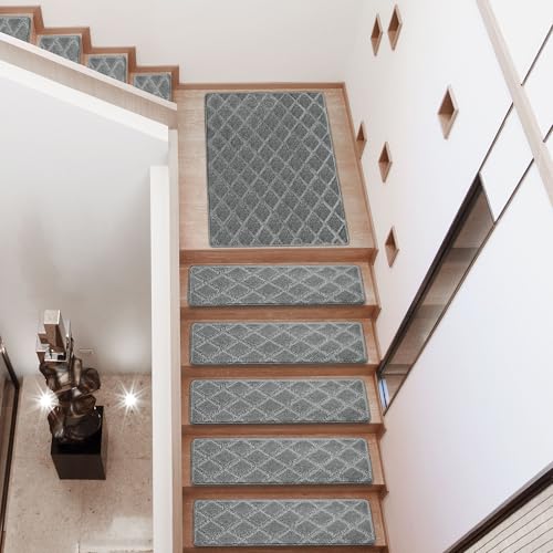 Carpet Stair Treads for Wooden Steps 8 x 30 Inch 14 pcs (23.4 Sq Ft)