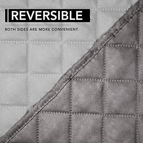 Oversized Recliner Cover Reversible Couch Cover Sofa Cover for Living Room Water Resistant Furniture Protector with Elastic Straps for Pets Dog