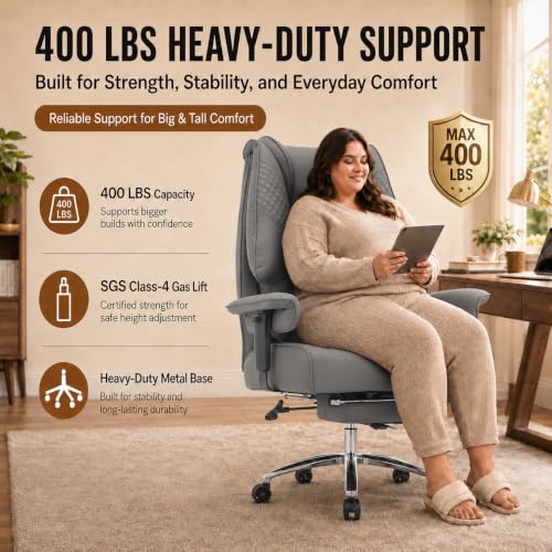 DJ.Wang Big and Tall Office Chair 400lbs