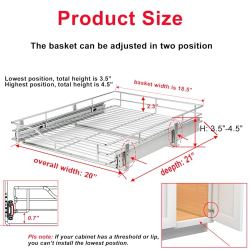 1 Tier Pull Out Cabinet Organizer