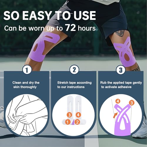 Precut Kinesiology Tape for Knees (10 Count)