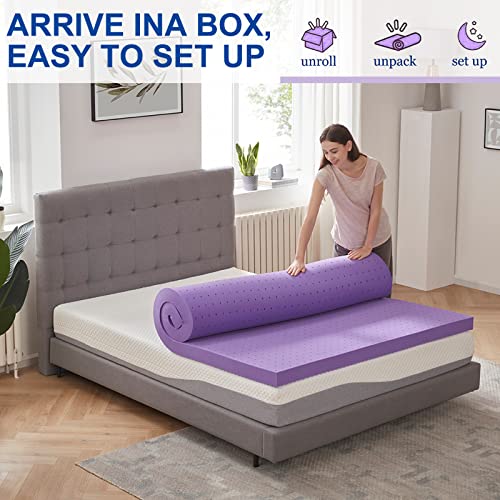 3 Inch Gel Memory Foam Mattress Topper Ventilated Soft Pressure Relieve Mattress Pad