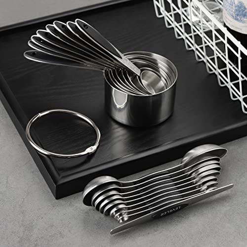 Measuring Cups and Spoons Set of 17 Double Sided Magnetic Measuring Spoons