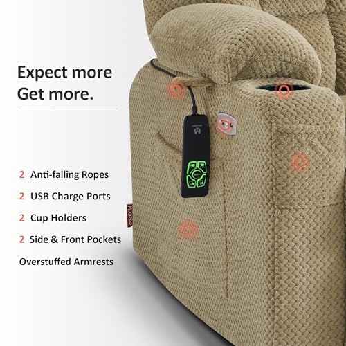Oversized Dual Motor Power Lift Recliner Chair for Elderly R7891