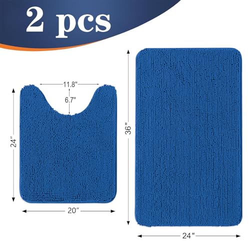 Chenille Bathroom Rugs Sets 2 Piece