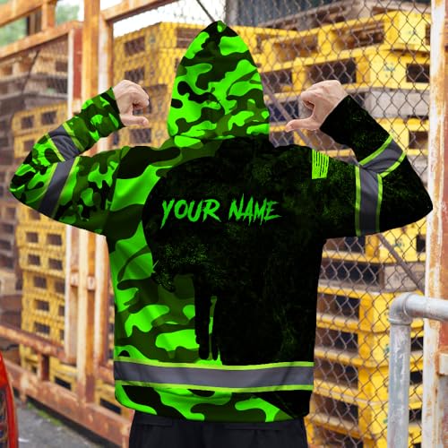 Hi Vis Reflective Zip Up Hoodie