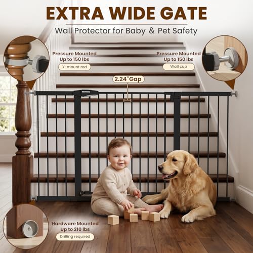 36 63" Extra Wide Baby Gate for Stairs