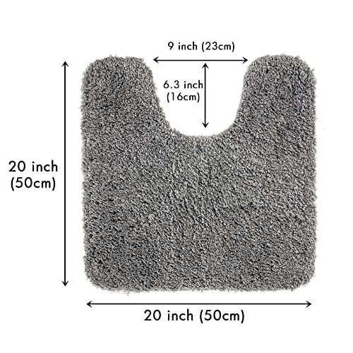 Grey Toilet Bathroom Rug U