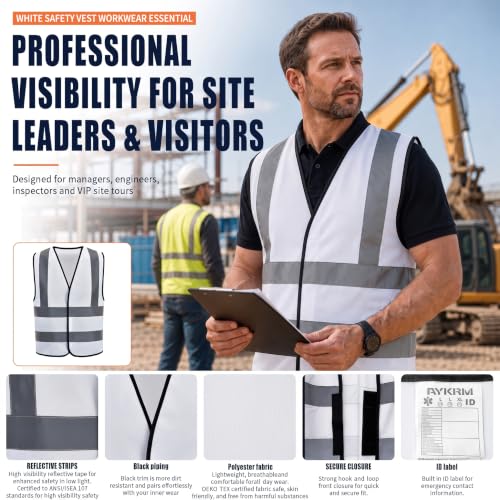 white safety vest