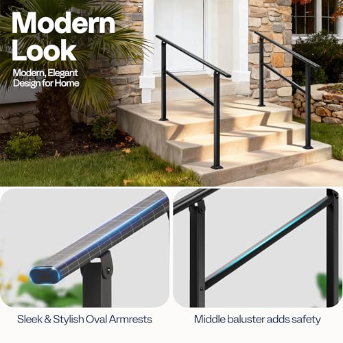 3 Step Hand Rails for Outdoor Steps (2 Count)