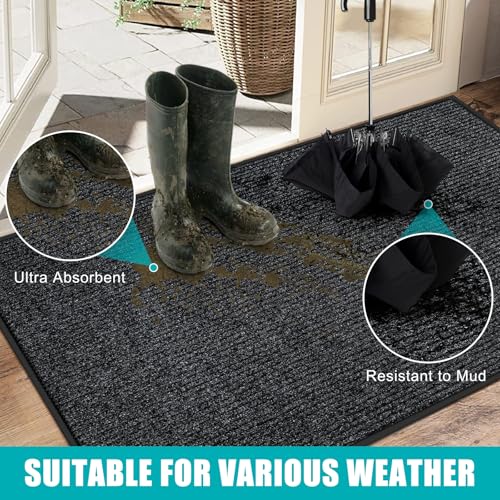 4'x6' Front Door Mat Heavy Duty Indoor Outdoor Door Mat Non