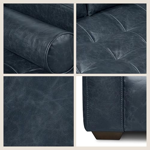 Napa 82" Leather Pull‑Out Sleeper Sofa
