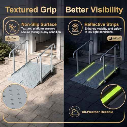 Wheelchair Ramp with Handrails