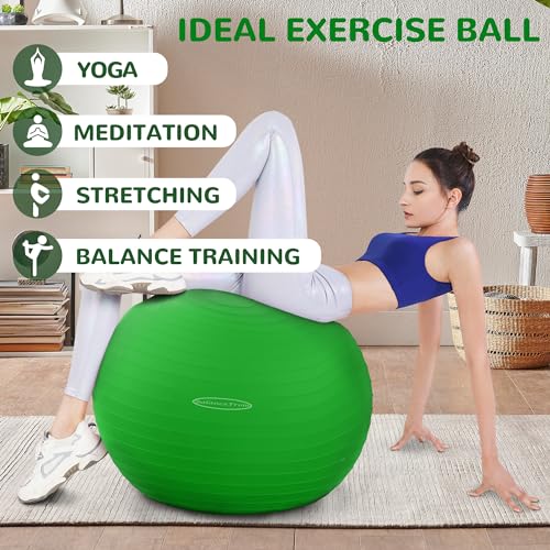 Anti Burst Slip Resistant Exercise Ball with Quick Pump