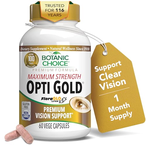 Opti Gold Lutein & Bilberry Eye & Vision Support 60 Capsules (60 Count)