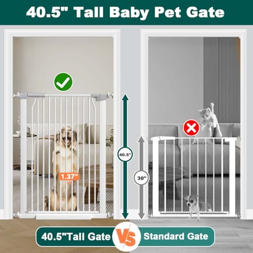 40.5" Tall Baby Gate for Stairs 29.5"