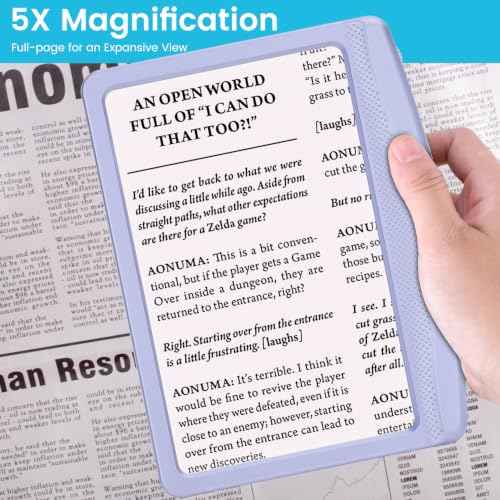 Rechargeable 5X Magnifying Glass for Reading