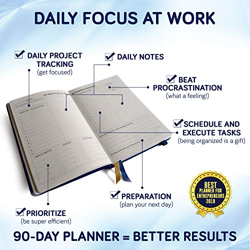 Business Planner Undated for Entrepreneurs! Focus Project Notebook for Productivity! Daily Weekly Self Organizer Planner