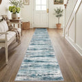 Modern Runners for Hallways 2x12 Washable Rug Runner Blue