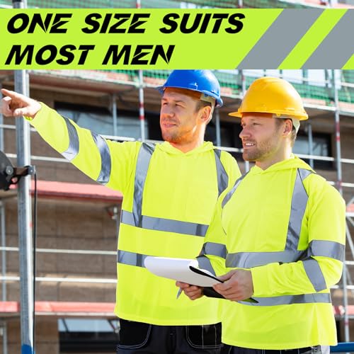 4 Pcs Reflective Safety T Shirt High Visibility Work Shirts Sun Protection Construction