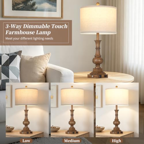 26" Tall Farmhouse Table Lamps Set of 2 (2 Count)