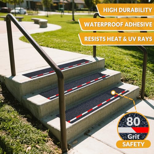 LifeGrip Reflective Anti Slip Stair Treads 6"x28" 10 (10 Count)