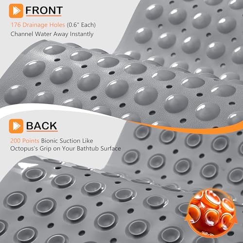 Non Slip Bath Mat for Tub 40x16